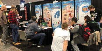 Kuva Game Camps Cursor Oy Game Campsin messustandi Game Developers Conference tapahtumassa