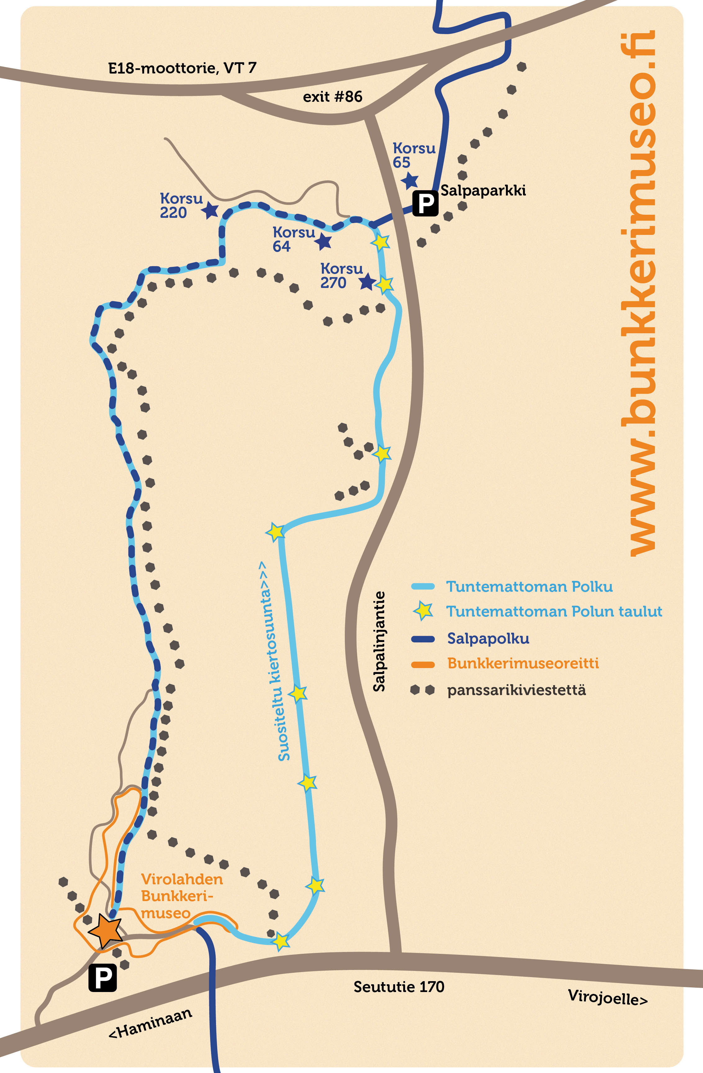 Tuntemattoman polku, Virolahti Tuntemattoman polku, Virolahti