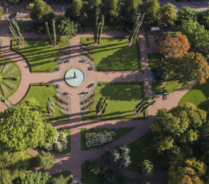 Sibeliuksenpuisto, kuva: Sofia Virtanen Sibeliuksenpuisto Kotka, ilmakuva